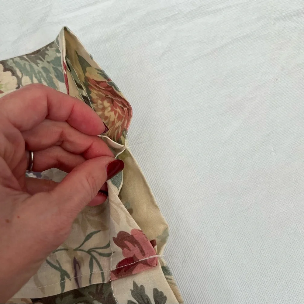Vintage JC Penny Rose Floral Curtains Valence Set of 2 GrannyCore CottageCore